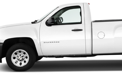 Low Cost Signs Car Magnet on White Chevy Truck